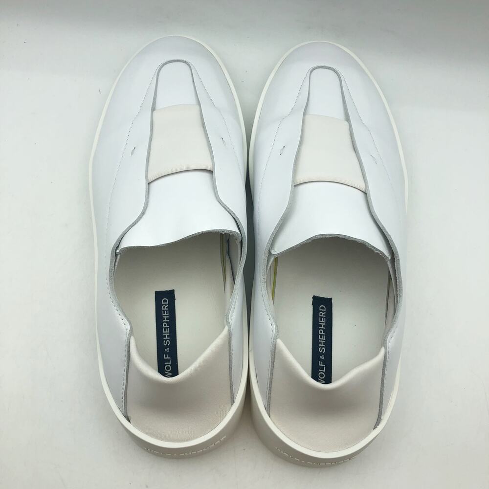 Wolf & Shepherd Cruise Ace Slip On Casual Sneakers Womens 8 White Leather NIB - Picture 8 of 11